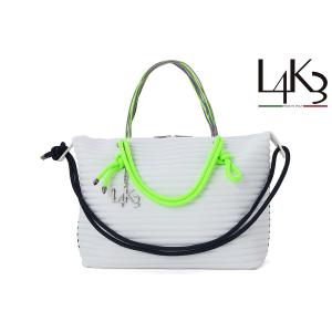 レーク バケットバッグ スクエア ホワイト イタリア製 L4K3 sec-1157gl