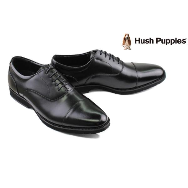 ハッシュパピー メンズ ドレスシューズ ストレートチップ ブラック Hush Puppies m-1...