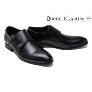 クインクラシコ / QueenClassico メンズ ドレスシューズ mm603 ダブルモンク ブラック｜queen-classico
