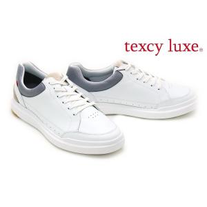 テクシーリュクス メンズ スニーカー レザースニーカー ホワイト texcy luxe tu-7039 wh｜queen-classico