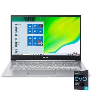 Brand New English Laptop [Acer Swift 3 SF314-59-75QC] Core〓 i7-1165G7 2.8GHz 256GB SSD 8GB 14" (1920x1080) BT WIN10 Webcam PURE SILVER