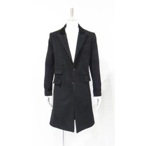 コート メンズ チェスターコート カシミヤ ロング 黒 サイズ S 44｜queenandking
