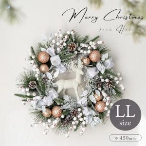 リース ゴールド リボン リーフ クリスマス Christmas Xmas Gold