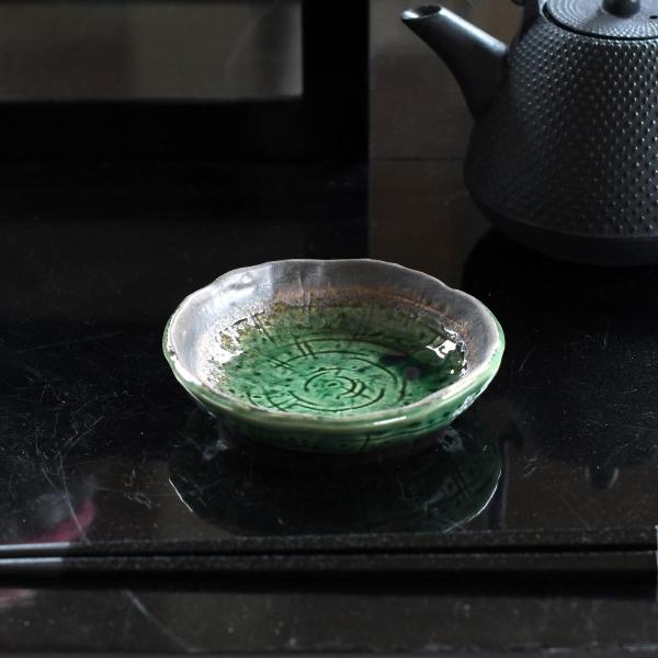 【取り寄せ商品】深緑 SHINRYOKU　小皿 10cm MJ04-007【磁器 日本食・和食に合う...
