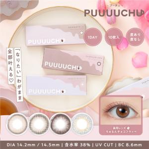 プーチュ PUUUUCHU 1day (1箱10枚)( 送料無料 カラコン 度なし 度あり カラーコンタクト ワンデー 1day ＵＶ 使い捨て 低含水 )｜queeneyes