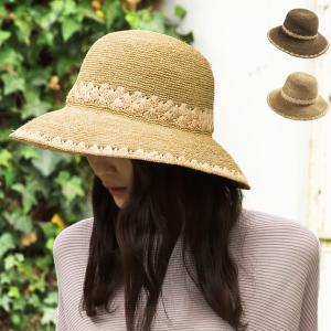 帽子 レディース UV 麦わら 大きいサイズ ツートーンラフィアハット