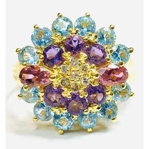 ヴィンテージ三越オリジナル】赤珊瑚 K18 リング 13号 : アンティーク