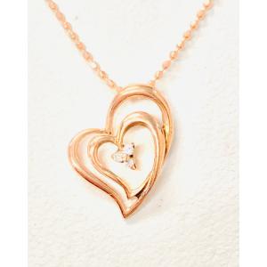4℃ ヨンドシー ハートモチーフ ダイヤモンド ネックレス PT850