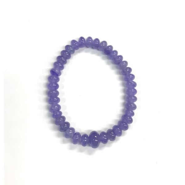 天然ひすい（ジェダイト）　ラベンダー　ブレスレット　ソーティング付　qoj.YWX05