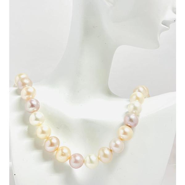 SV　淡水真珠　ネックレス　ファンシーカラー　10.0mm玉　ソーティング付き　qoj.YYS04
