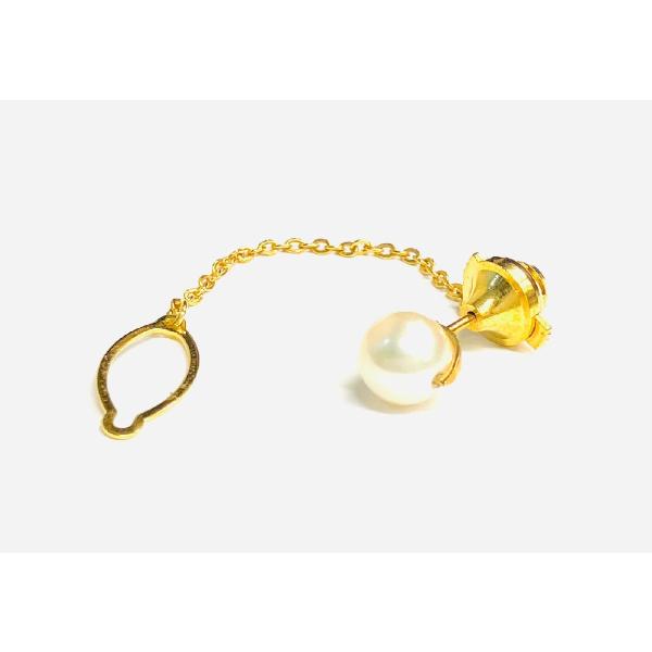 K18　USA　パール8.0ｍｍ玉　タイピン　qoj.YZV05