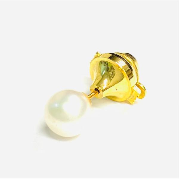 K18　USA　パール9.0ｍｍ玉　タイピン　チェーンなし　qoj.YZV06