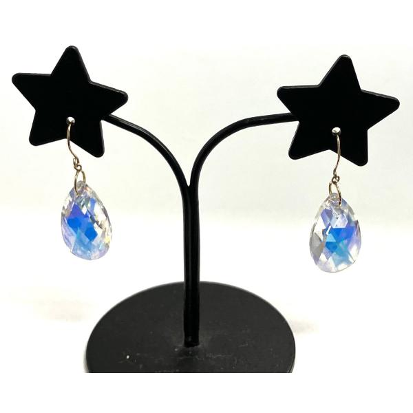 K10　ゴールド　オーロラストーン　しずく型　ピアス　qoj.Z0Y06