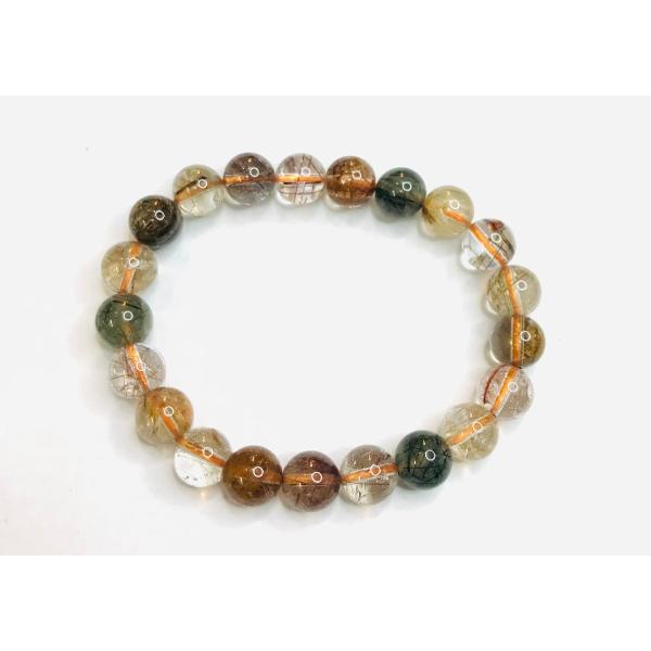 天然ルチルブレスレット　22cm　　qoj.ZOT02