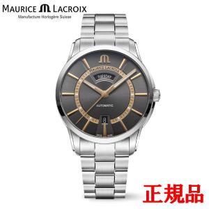 正規品 MAURICE LACROIX モーリスラクロア PONTOS DAY DATE 40.5mm 自動巻き メンズ腕時計 PT6358-SS002-333-1｜quelleheure-1
