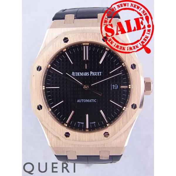 オーデマピゲロイヤルオークオートマティックピンクゴールドブラック文字盤15400OR.OO.D002...