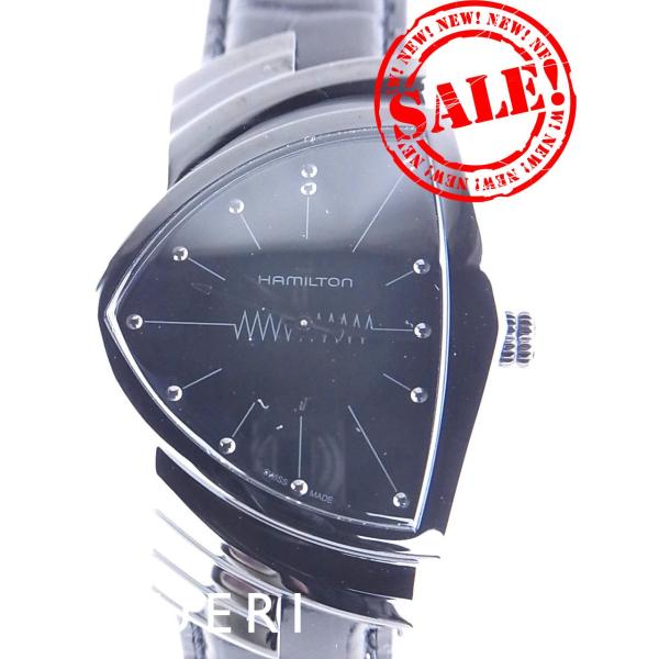 ハミルトン ベンチュラ フルブラック クオーツH24401731新品