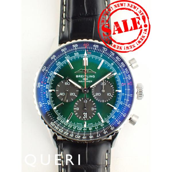 ブライトリング ナビタイマー B01 クロノグラフ 46 グリーン文字盤 AB0137241L1P1...