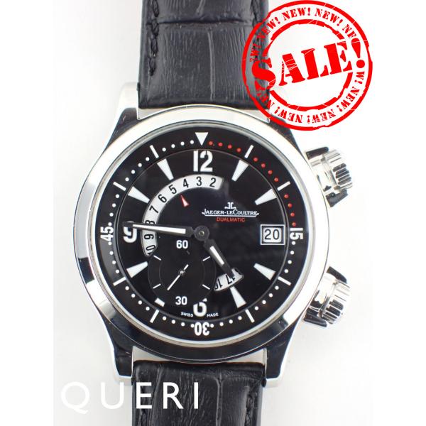 ジャガールクルト マスターコンプレッサー デュアルマティーク ブラック文字盤 メンズ  Q17384...