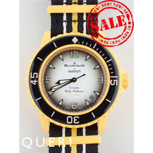 ブランパン スウォッチコラボ バイオセラミックスキューバ 50ファゾムス S035P100 中古美品