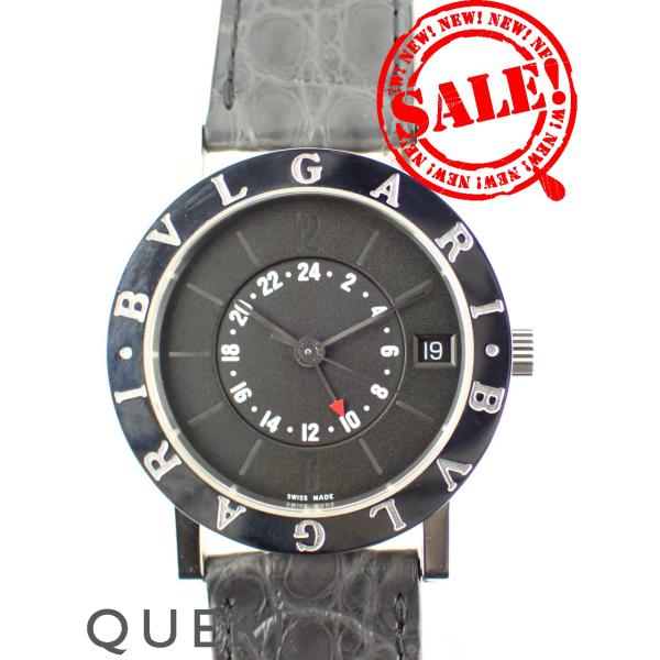 ブルガリ ブルガリブルガリ デイト GMT 自動巻き ブラック文字盤 BB33SL 中古美品