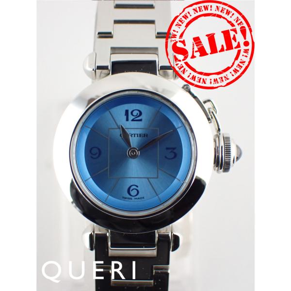 カルティエ ミスパシャ 1周年記念モデル レディース ブルー文字盤 W3140024 新品仕上げ済