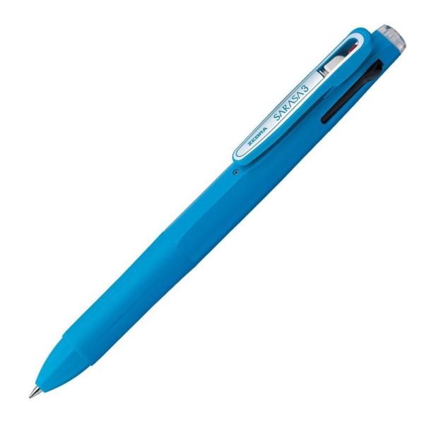 ゼブラ 3色ボールペン サラサ3B 0.5 ライトブルー 10本 B-J3J2-LB