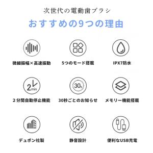 電動歯ブラシ 音波歯ブラシ 5本替えブラシ 歯...の詳細画像3