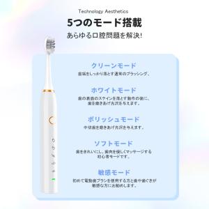 電動歯ブラシ 音波歯ブラシ 5本替えブラシ 歯...の詳細画像5