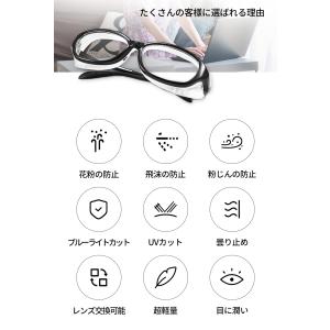 花粉症 メガネ 大人用 UVカット 花粉メガネ...の詳細画像2
