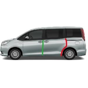 80系ノア・ヴォクシー・エスクァイアドアエッジフィルム　フロントリアセット　1台分　SP無し車