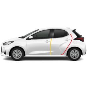 ヤリス　ドアエッジフィルム　フロントリアセット　1台分