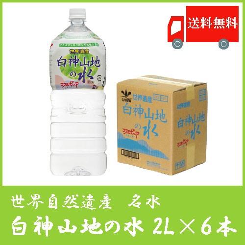 ミネラルウォーター 白神山美水館 白神山地の水 2L ×6本 水 ペットボトル 送料無料