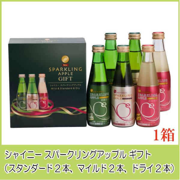 ギフトセット 青森りんごジュース シャイニー スパークリングアップル 詰合せ 3種×各2本 SP-B