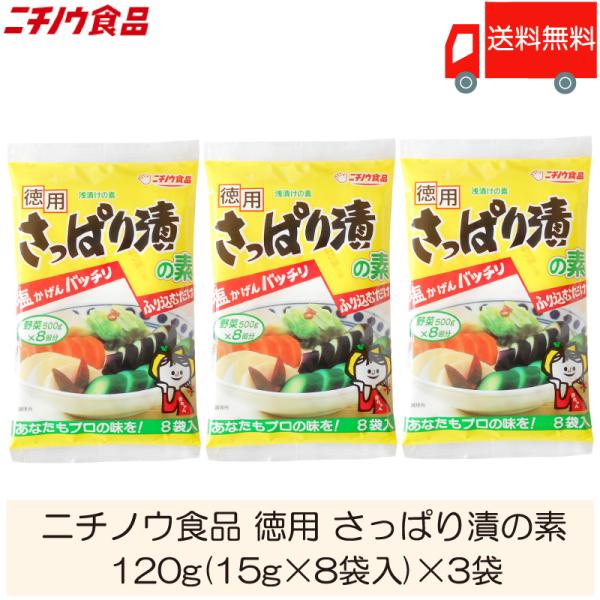 ニチノウ食品 徳用 さっぱり漬の素 120g (15g×8袋入) ×3袋 送料無料