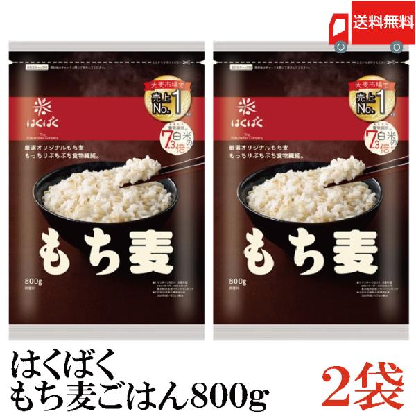 もち麦 はくばく もち麦ごはん 800g 2袋 送料無料