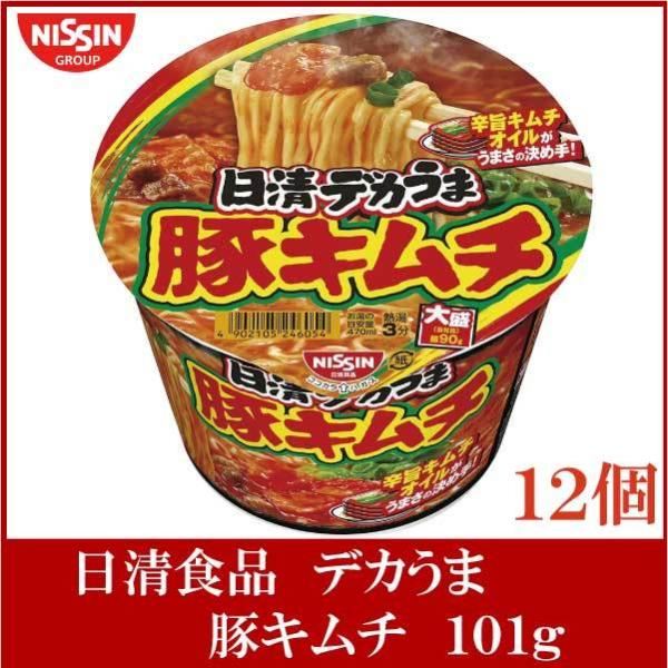 日清食品 デカうま 豚キムチ 101g×12個
