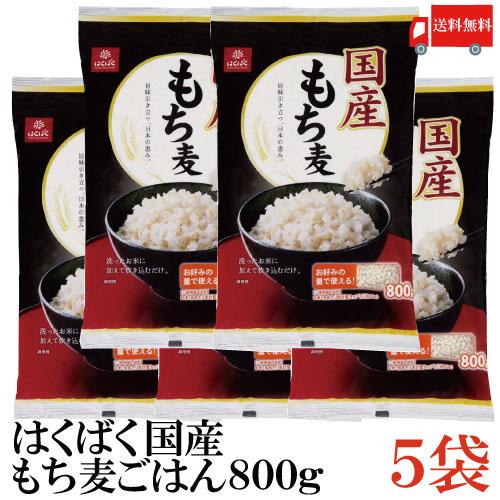 はくばく 国産 もち麦ごはん 800g×5袋 送料無料