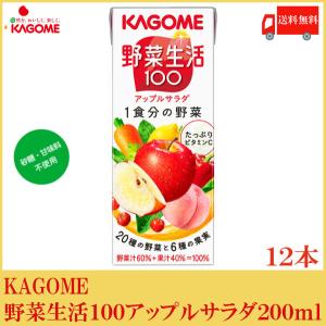 カゴメ 野菜生活100 アップルサラダ 200ml 紙パック ×12本 送料無料