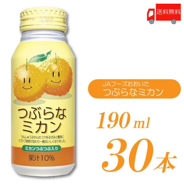 JAフーズおおいた つぶらなミカン 190ml 30本 送料無料