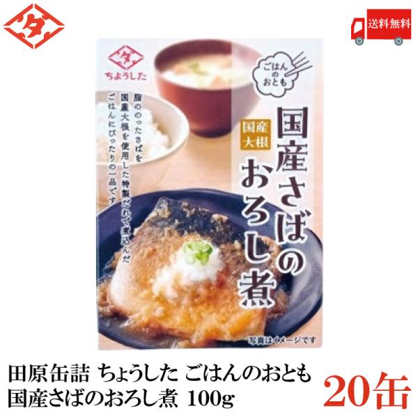 送料無料 田原缶詰 ちょうした ごはんのおとも 国産さばの大根おろし煮 100g×20缶 (田原缶詰...