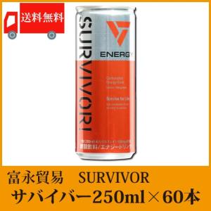 送料無料 富永貿易 サバイバー【SURVIVOR】250ml×60本 (30本入×2ケース)【エナジードリンク】