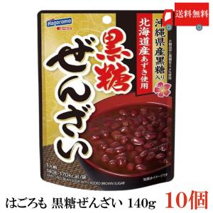 送料無料 はごろも 黒糖ぜんざい 140g×10袋
