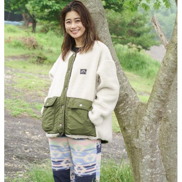 アウトレット価格 ロキシー ROXY  Outdoor SWAN ZIP 撥水 リバーシブル ボアジ...