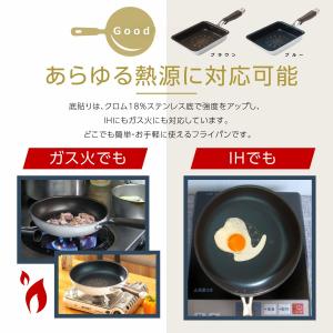卵焼き器 ブラウン ダイヤモンドコート エッグ...の詳細画像3