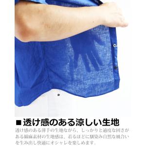 リネンシャツ メンズ 綿麻シャツ 日本製 涼し...の詳細画像3