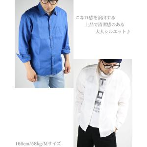 リネンシャツ メンズ 綿麻シャツ 日本製 涼し...の詳細画像4