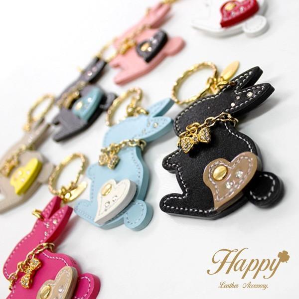 キーホルダー レディース かわいい うさぎ 本革 レザー 日本製 ギフト アクセサリー ハンドメイド
