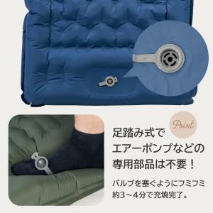 エアーマット 足踏み式 厚み12cm 枕付き ...の詳細画像4