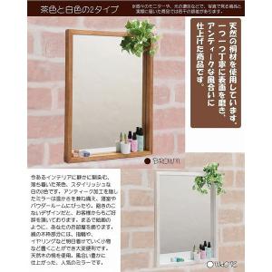 鏡 姿見 ミラー アンティーク 壁掛け 木製フ...の詳細画像2